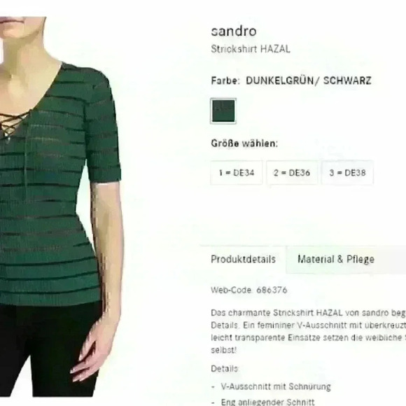 SANDRO HAZAL Sweater Top size 1 US XS - Picture 2 of 10